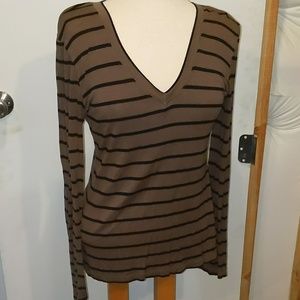 Brown and Black Stripe Long Sleeve